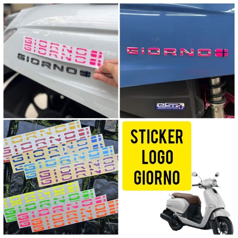 Giorno สติ๊กเกอร์ติดทับโลโก้เดิม ( สติ๊กเกอร์ติดLogo1คู่ ) สติ๊กเกอร์โลโก้Giorno