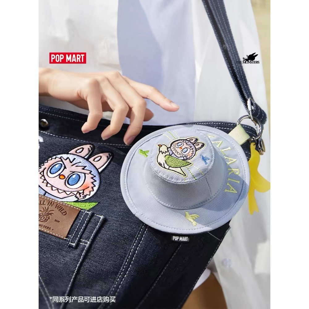 (🧸แฟชั่นลด30%) [สุ่ม] กล่องสุ่ม กระเป๋า รูปหมวก POP MART LABUBU THE MONSTERS FALL IN WILD Bucket hat Mini Bag  Blind box