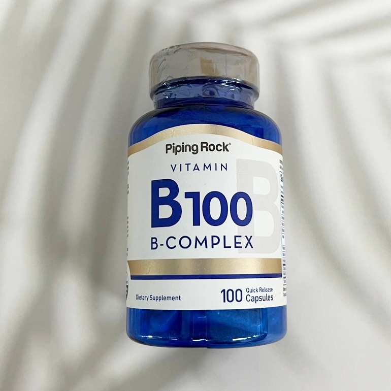 [Piping Rock®] Vitamin B100 B-Complex 100 Quick Release Capsules วิตามินบีรวม