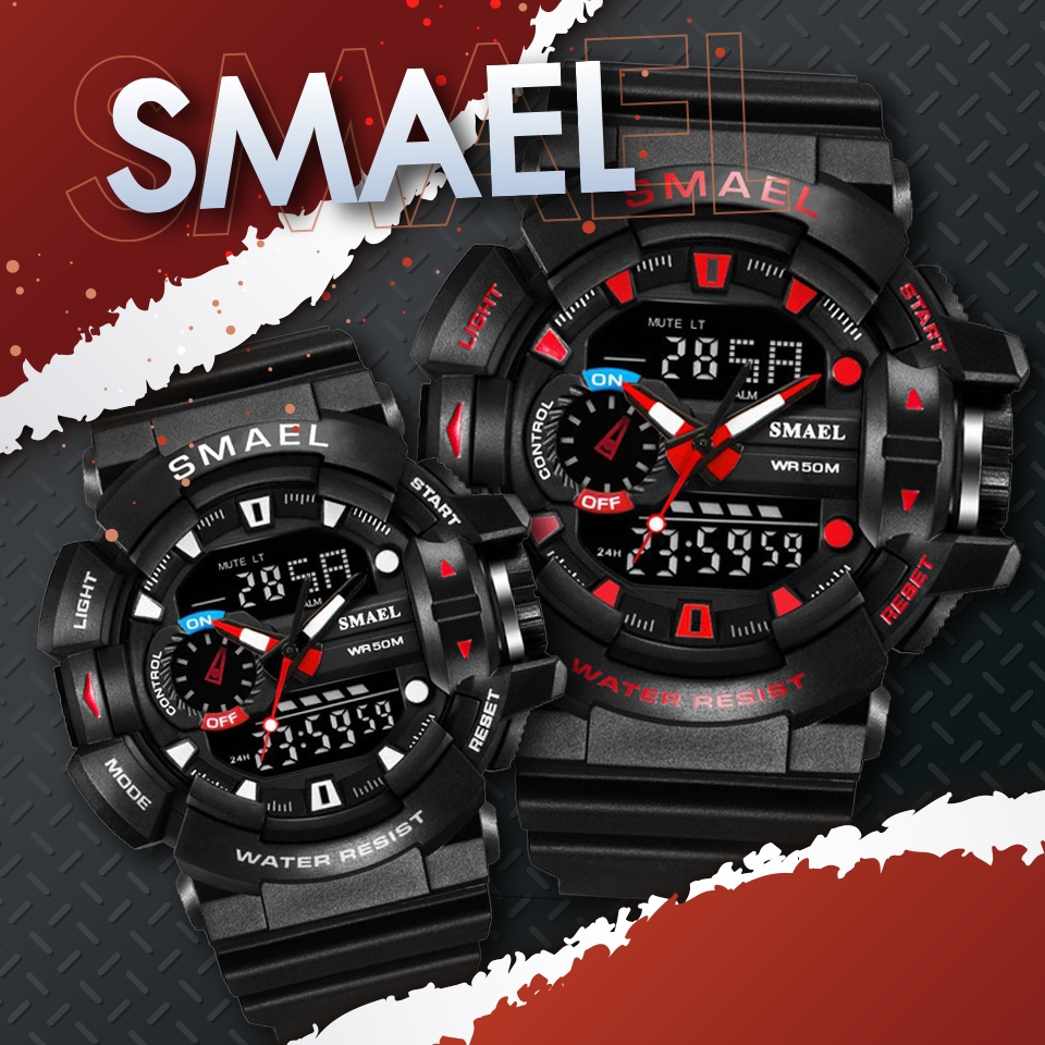 นาฬิกาข้อมือ SMAEL1436 ทรงสปร์อต นาฬิกาข้อมืออิเล็กทรอนิกส์ มีรับประกัน พร้อมส่ง