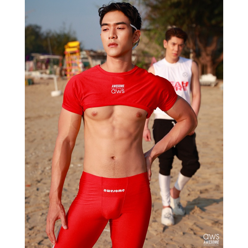 ST216 เสื้อครอป มีเเขนดีไซส์สุดเท่สำหรับผู้ชาย Awesome sport — صورة 4