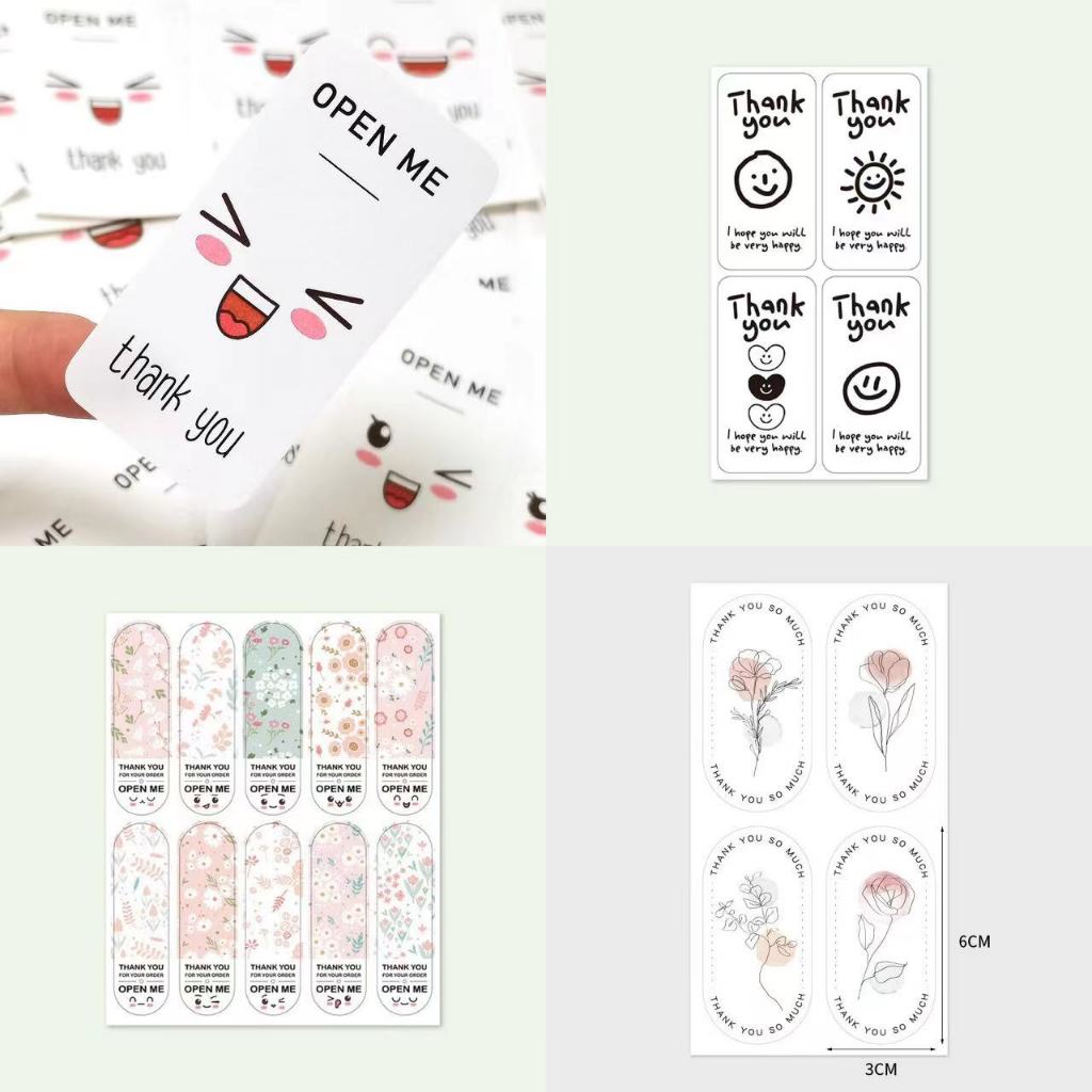สติ๊กเกอร์ ขอบคุณ 100ดวง sticker thankyou