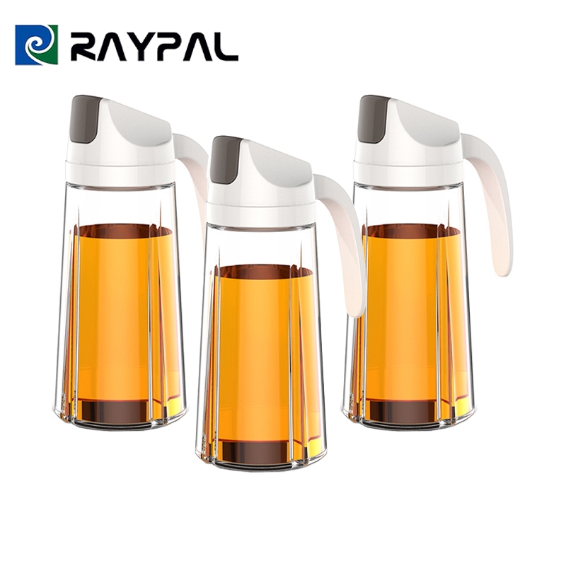 RAYPAL เหยือกใส่น้ำมัน เหยือกน้ำมันฝาเปิด-ปิดอัตโนมัติ 300มล. / 630 มล. ขวดแก้วใส่น้ำมัน ขวดใส่ซอส โหลน้ำมัน