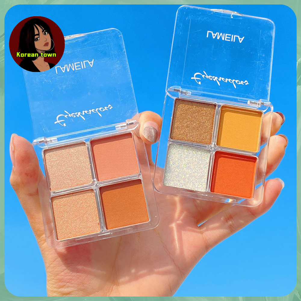 พาเลตอายแชโดว์ เนื้อดินน้ำมัน 4 สี อายแชโดว์ อายแชโดว์เนื้อแมตต์ Eye Shadow สีสวย กันน้ำ ติดทนนาน LM ( 3049 )