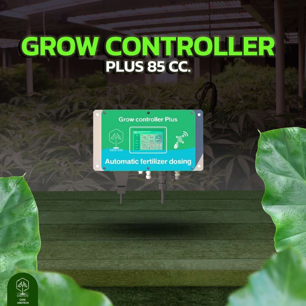 Grow controller Plus 85 cc.  ตั้งเวลาเปิดปิดแสง ปรับค่าEC/pH ของน้ำอัตโนมัติ