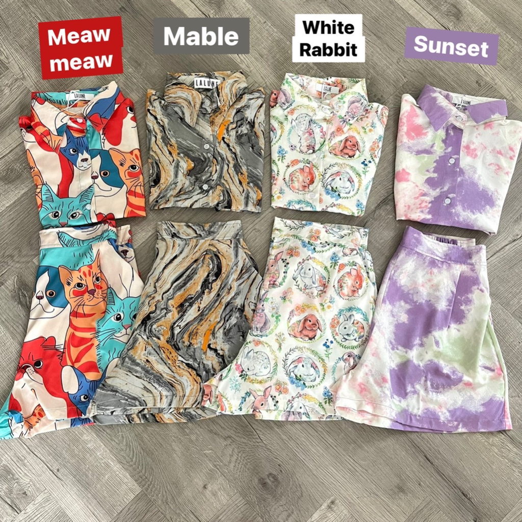 Code : เซ็ตใหม่ 4 ลาย (Meaw Meaw / Marble /White rabbit /Sun set)