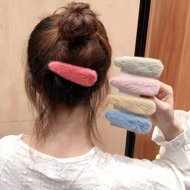 COD🌷1บาทกิ๊บติดผมขนฟูรูปเมฆลายหัวใจเรขาคณิตสีแคนดี้น่ารักเกาหลีเครื่องประดับผมสำหรับผู้หญิงเข้ากับทุกการแต่งกาย-det - รูปที่ 3