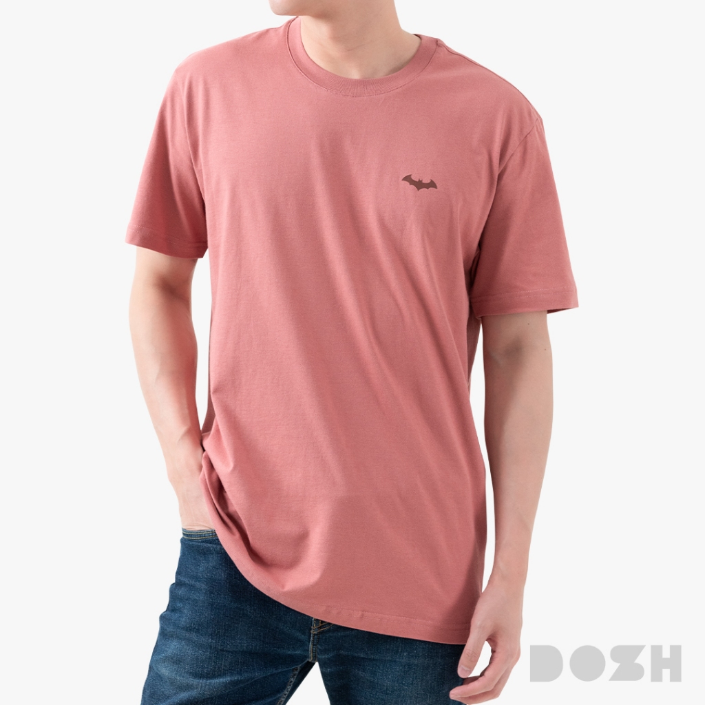 DOSH MEN’S BASIC T-SHIRTS BATMAN เสื้อยืดคอกลมสีชมพู DBMT5252-REP (XS-2XL)