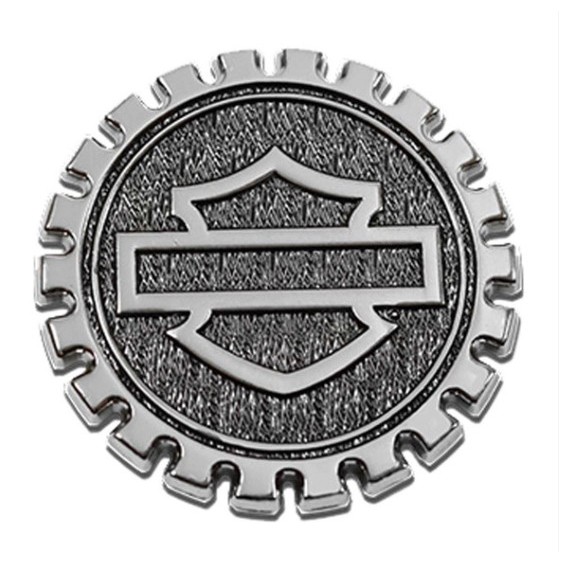 เข็มกลัด Gear Bar & Shield Logo Pin – Antique Silver Finish 8016135