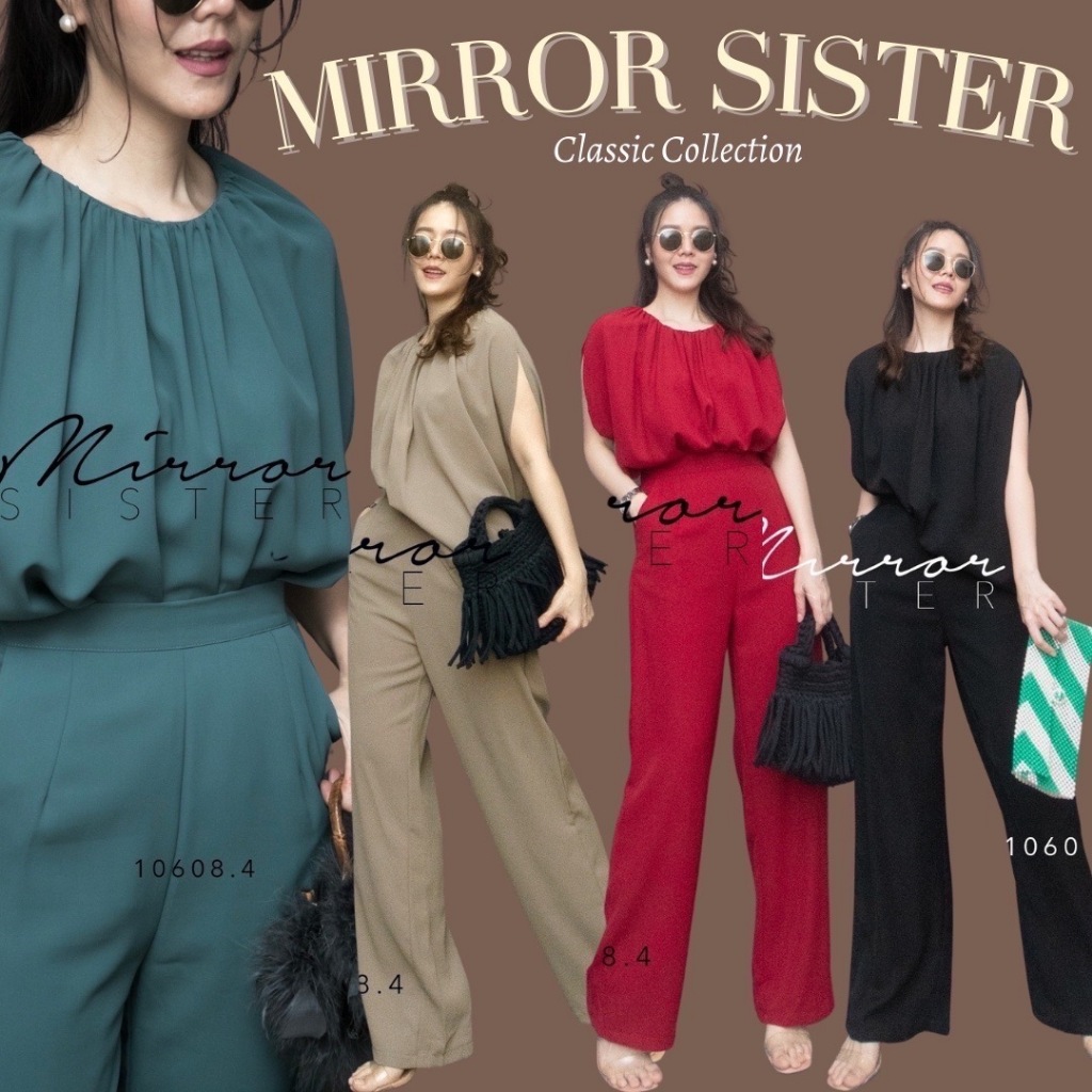 MirrorSister SeT oF SeNeDa #10608.4 เซ็ทเสื้อ+กางเกงที่ต้องมี พลาดแล้วจะต้อง sad !! ช่วงบนเป็นเสื้อตัวเก๋ สวยคลาสสิค