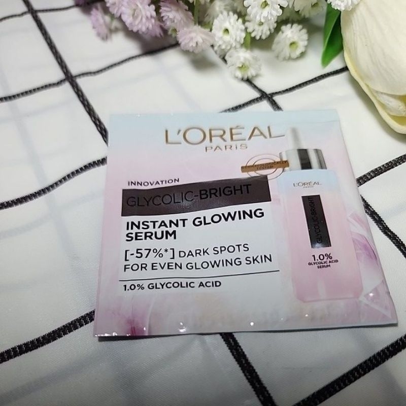 ลอรีอัล L`Oreal GLYCOLIC BRIGHT INSTANT GLOWING SERUM 1.5ml ลดเลือนจุดด่างดำ