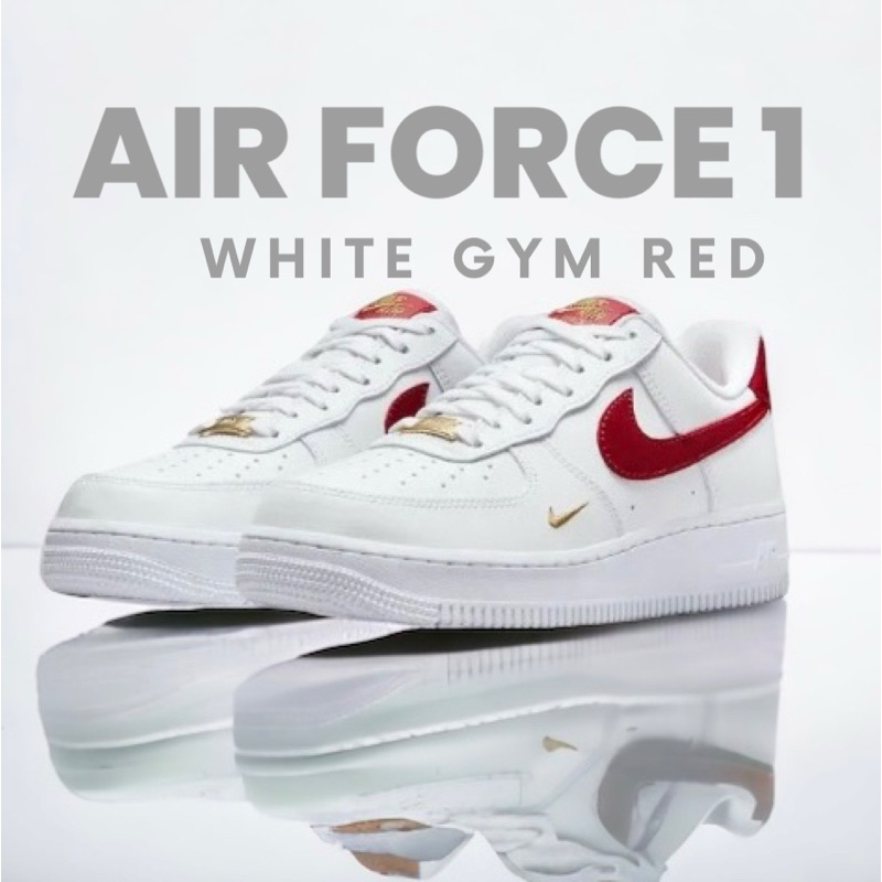 Nike Air Force 1 Low '07 Essential CZ0270-104 air force รองเท้าผ้าใบ White Gym Red 💯