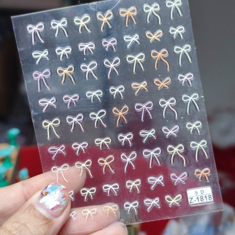 (พร้อมส่งในไทย!) 💖🎀 สติ๊กเกอร์โบว์ / ดาว สำหรับ ติดเล็บ / งานDIY✨  💕🎀  งานบาง ติดง่าย แนบติดแน่น💕 เกรดพรีเมี่ยมค่า