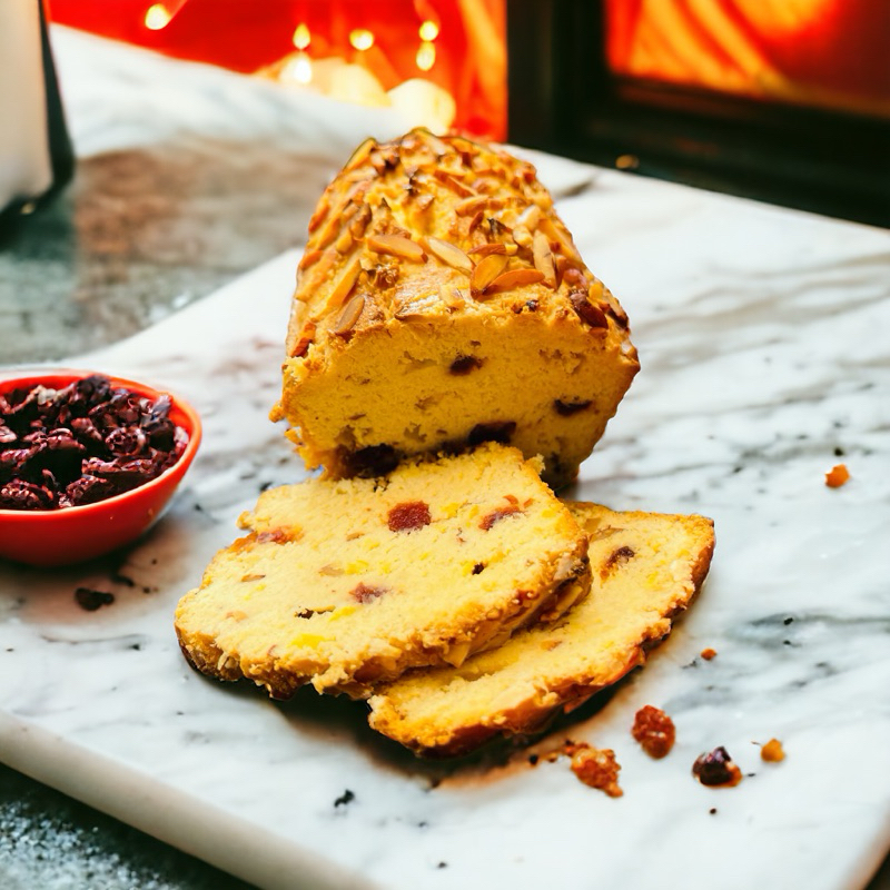 90LC เค้กคีโต เลม่อนและแครนเบอรี่ Lemon & Cranberry Keto Cake