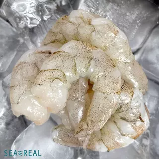 Seareal กุ้งขาวสดแช่แข็งแกะเปลือกผ่าหลังถอดหาง น้ำหนักกุ้ง 100% Frozen Raw Shrimp (PD) N.W. 100%