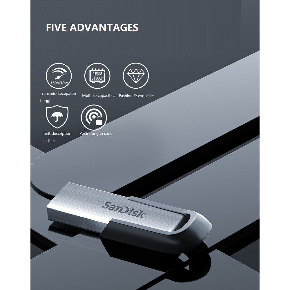 แฟลชไดร์ฟ Flash Drive แฟลชดิสก์ Flash Disk วัสดุโลหะ USB 3.0 - 16GB/ 32GB/ 64GB/ 128GB