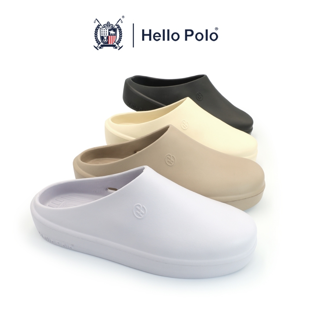 Hello Polo รองเท้าแตะแฟชั่น แบบสวม รองเท้าพื้นนิ่ม สำหรับผู้ชายและผู้หญิง พื้นหนาใส่สบาย เหมาะทุกฤดู HP8023