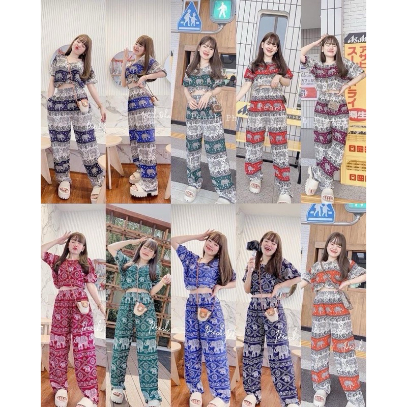 ชุดช้างจั้มเอว New collection คละสี