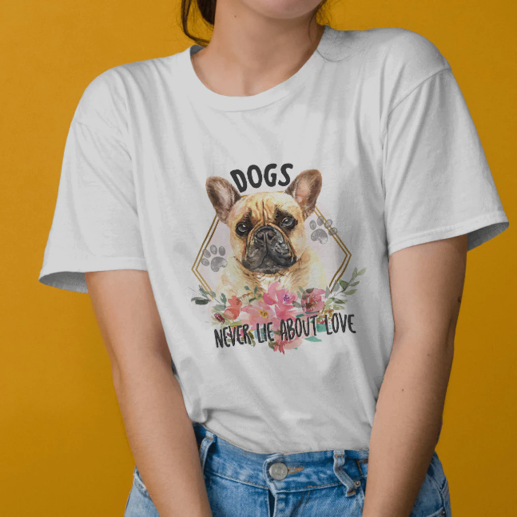 เสื้อยืดสกรีนลายหมา French Bulldog รุ่น FLOGA3