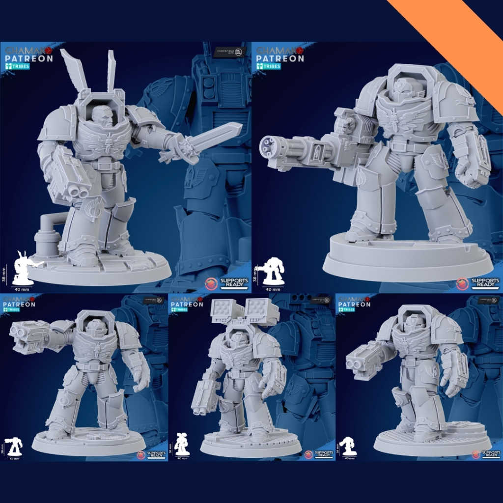 Angels of Death - Vengeful Angels - Humanoid Human / 32mm scale 3D printed miniature GHM