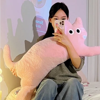 ตุ๊กตา แมวตัวโก่ง หมอนรูปแมว หมอนตุ๊กตานุ่ม น่ารัก Cat doll ของขวัญวันเกิด ตกแต่งบ้าน 100cm
