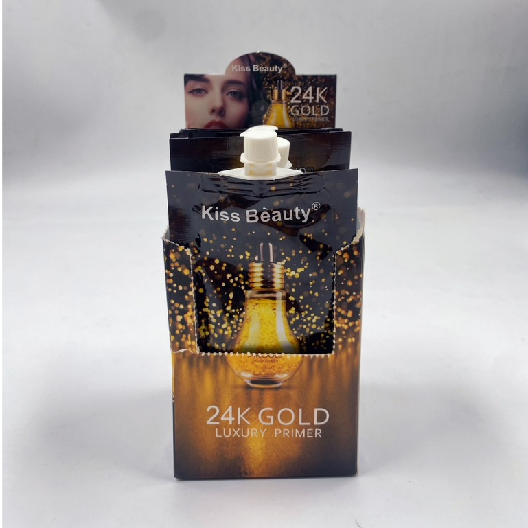 ไพรเมอร์ผสมทองคำ 24k Kiss beauty 24 k gold primer ช่วยให้เครื่องสำอางติดทนนาน