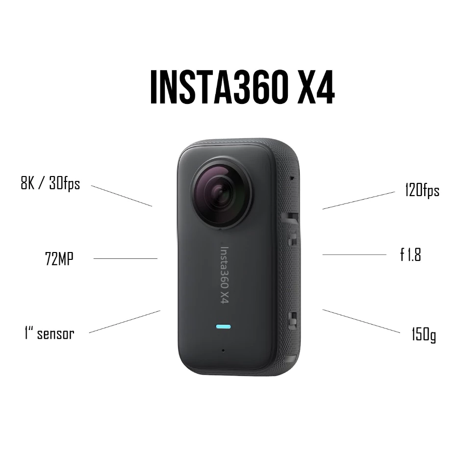 แท้ 100% Insta360 X4 Camera New 8K and 360-degree action camera thumbnail 8