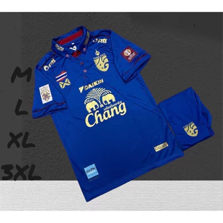 ชุดฟุตบอลชุดกีฬาเสื้อพร้อมกางเกงผ้านิ่มเย็นใส่สบายงานดี ปัก&สกรีน
