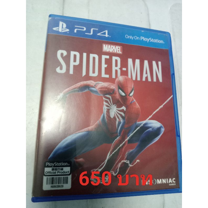 ขายแผ่นเกมส์ ps4 spider man มือสอง