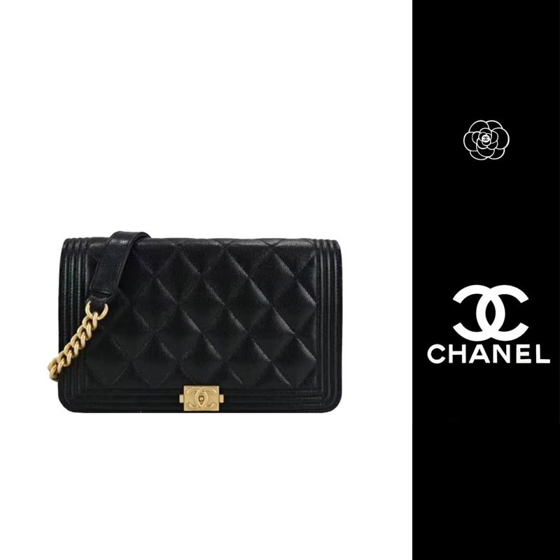 ชาแนล Chanel Le boy woc19 chain bag กระเป๋าสะพายข้างผู้หญิง ขนาดเล็ก สไตล์คลาสสิคที่ต้องมี