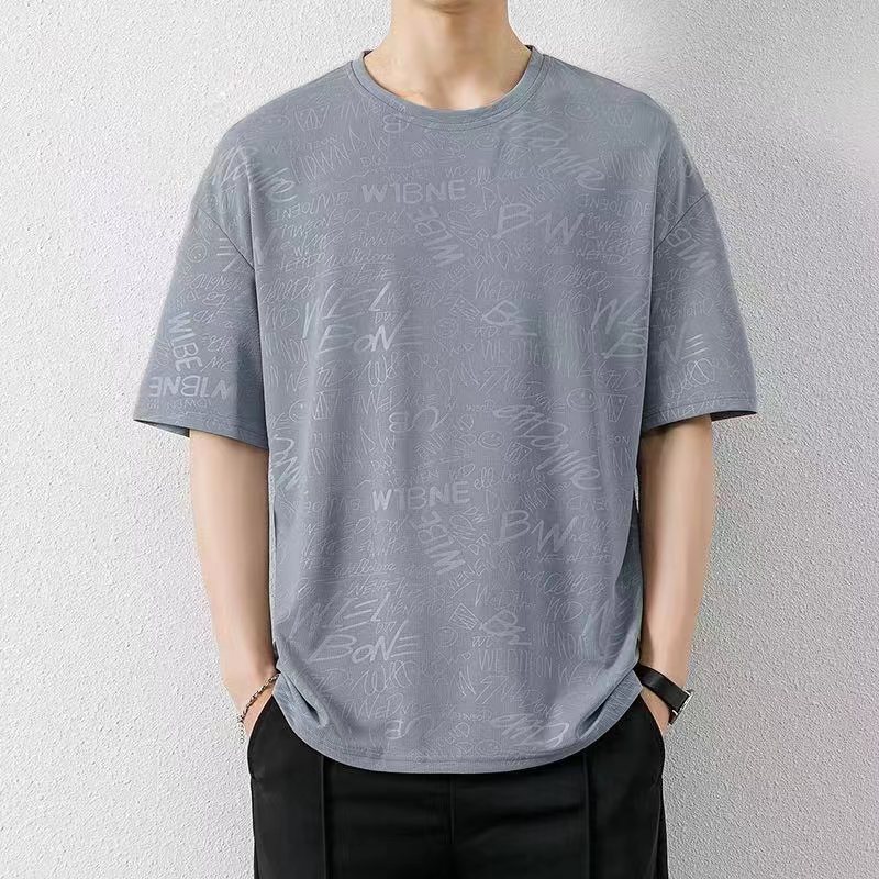 TS MEN เสื้อคอกลมแขนสั้น เสื้อผู้ชาย คุณภาพสูง สวมใส่สบาย ไม่ร้อน รุ่นT87