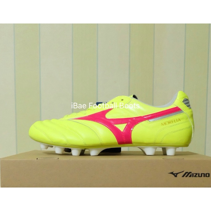 รองเท้าฟุตบอลปุ่มธรรมดา Mizuno Morelia II Elite FG ตัวท็อป หนังจิงโจ้ ของแท้ Made in Vietnam