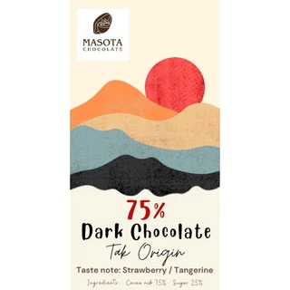 Dark Chocolate Bar 55 g. - ดาร์กช็อคโกแลตบาร์ MaSoTa จากเมล็ดโกโก้ที่ปลูก​ใน​พื้นที่​จังหวัด​ตาก​