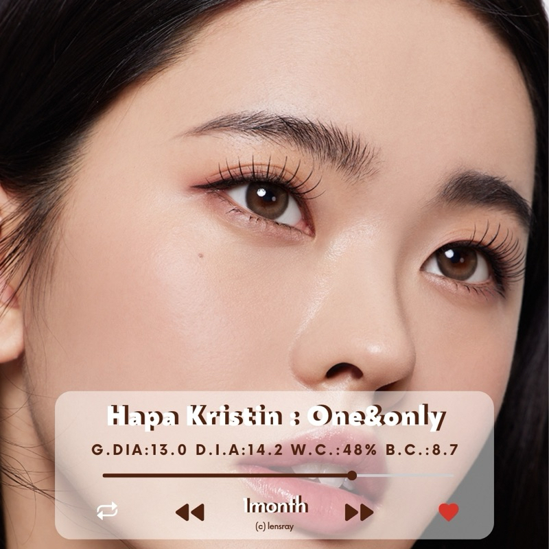 (รายเดือน) Hapa Kristin One&Only สี brown / gray คอนแทคเลนส์พร้อมส่ง มีสายตาปกติ/ค่าสายตา