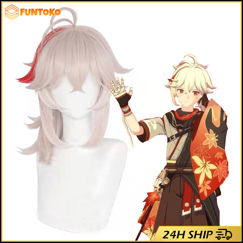 kaedehara kazuha วิกผมคอสเพลย์ wig genshin impact  แบบยาว46CM