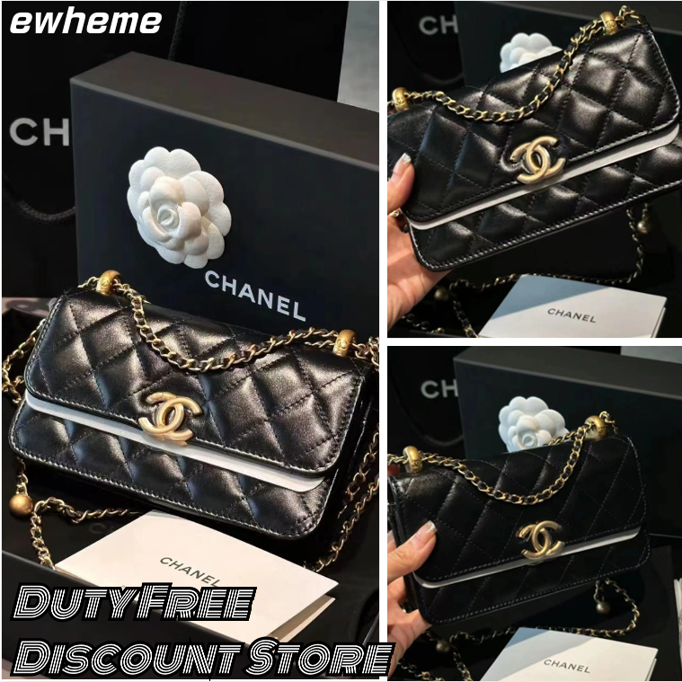 24 new models/Chanel/women’s bag series/flap bag/ชาแนล/กระเป๋าใส่มือถือ/กระเป๋าโซ่/