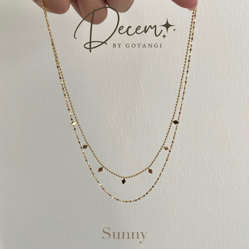 Decem- สร้อยคอรุ่น Sunny สแตนเลสสามารถใส่โดนน้ำได้ ไม่ลอกไม่ดำ มีถุงเก็บแถมให้