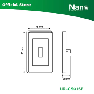 NANO ฝาหน้ากากใส่เซฟตี้เบรกเกอร์ ตะแกรงเหล็ก Urban series (1 ชิ้น) รุ่น UR-C_01SF