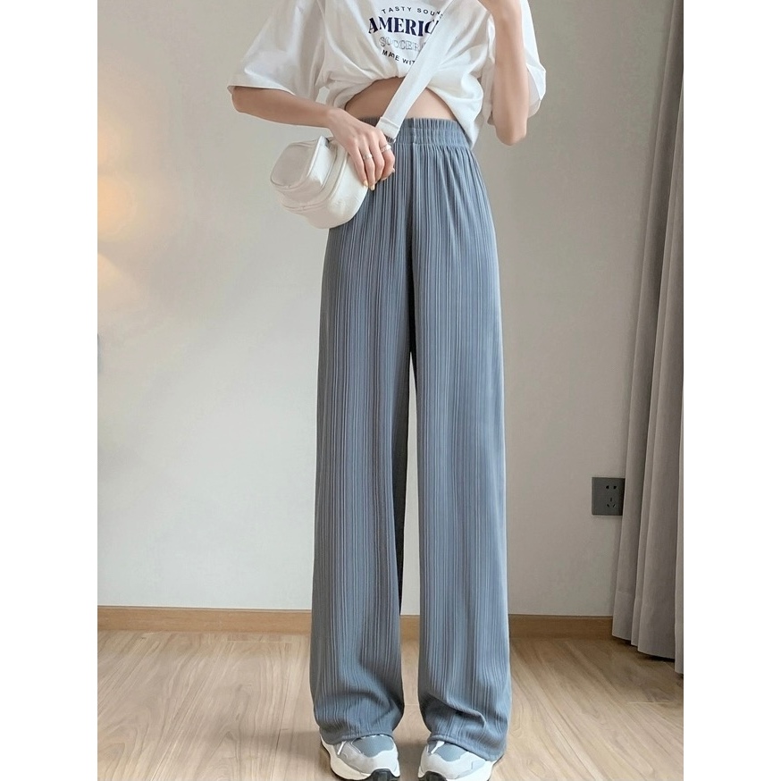 CiCi กางเกงพลีทสีเบสิค กางเกงอัดพลีททรงสวย ขนาดฟรี ไซส์ เอวยึดถึง 26-42 นิ้ว ผู้หญิง #048 - รูปที่ 2