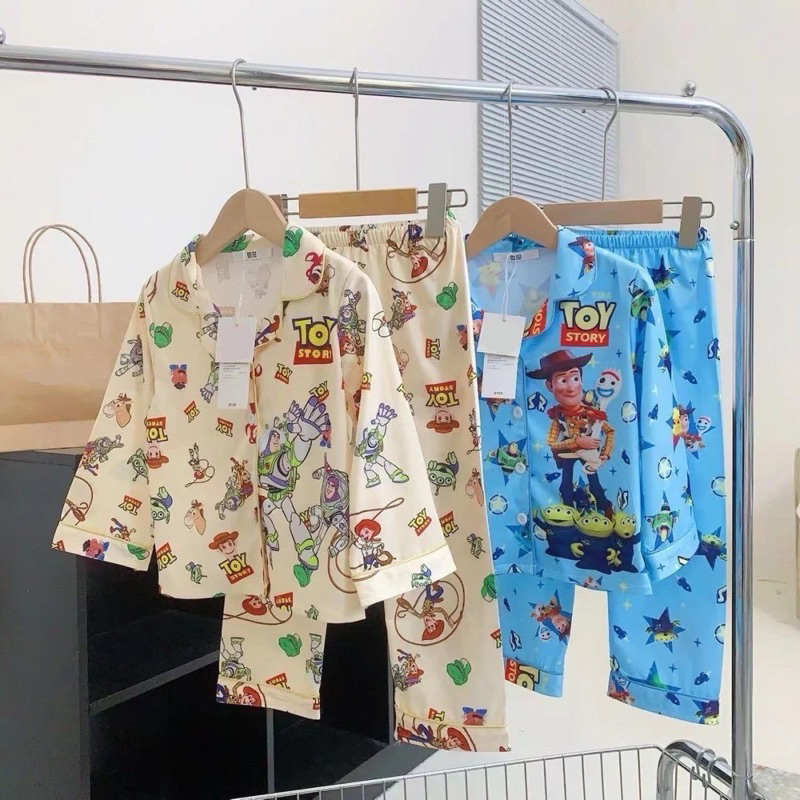 พร้อมส่ง เซตชุดนอนเด็ก 𝗧𝗼𝘆 𝗦𝘁𝗼𝗿𝘆 ผ้านิ่มใส่สบายใส่ได้ทั้งลูกชายลูกสาว ชุดนอนเด็กผู้หญิงผู้ชาย