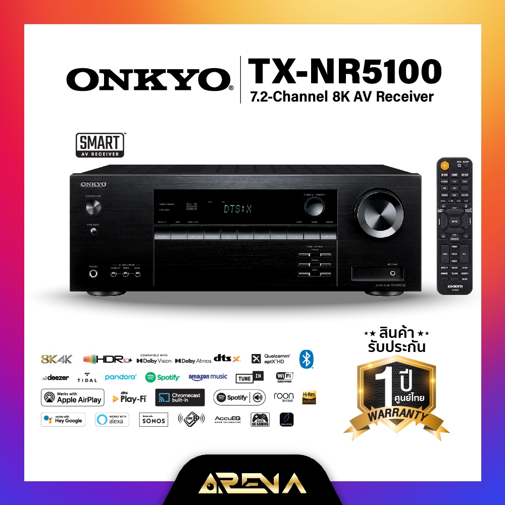 ONKYO : TX-NR5100 7.2-Channel 8K AV Receiver