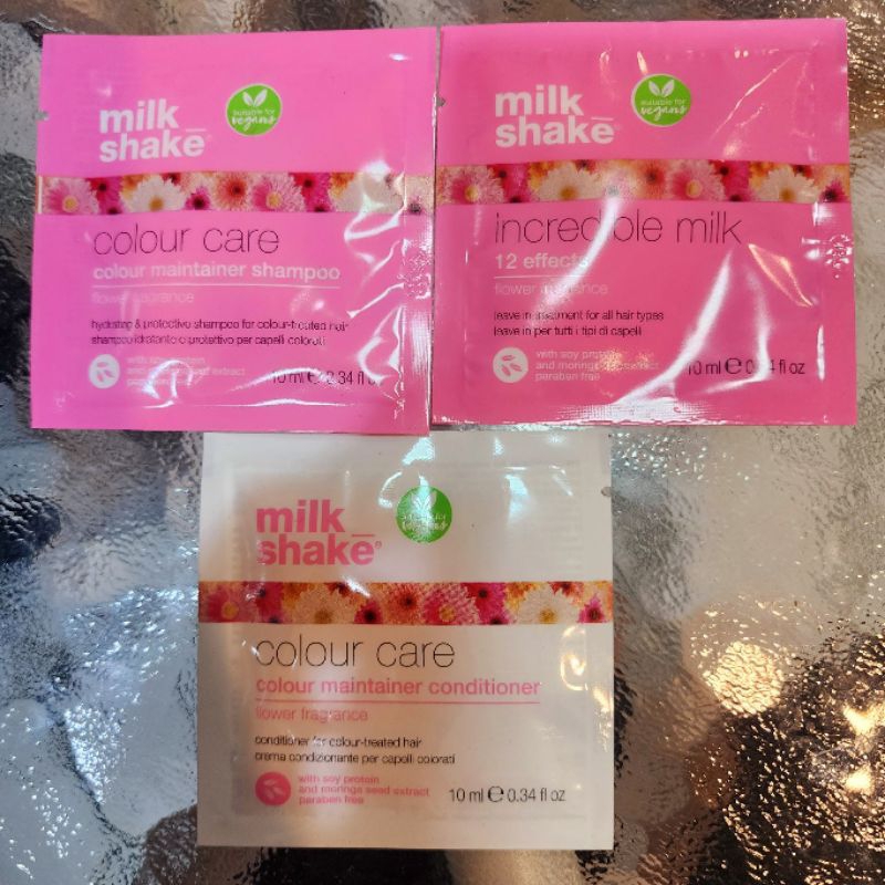 Milk Shake Colour Care flower Shampoo /Conditioner /Incredible milk  10ml ให้ความชุ่มชื้นและปกป้องสำหรับผมทำสี