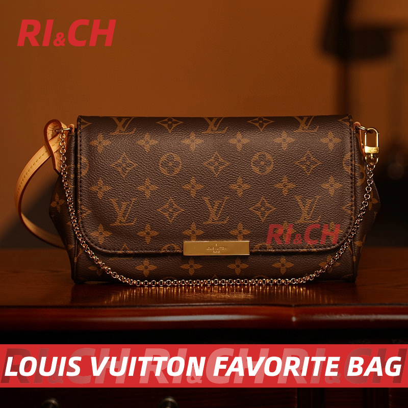 #Rich ราคาถูกที่สุดใน Shopee แท้💯Louis Vuitton กระเป๋ารุ่น Favorite LV SHOULDER BAG Monogram กระเป๋าสะพายสตรี