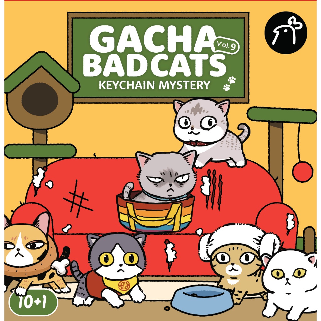 พวงกุญแจสุ่ม Keychain Mystery Gachabadcats Vol.9