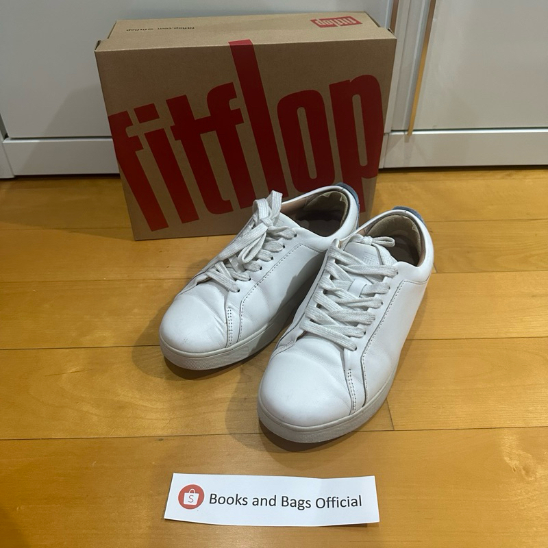 [Sz. 37] Fitflop rally suede-back leather sneakers รองเท้าเพื่อสุขภาพ รองเท้าผ้าใบหนังแท้