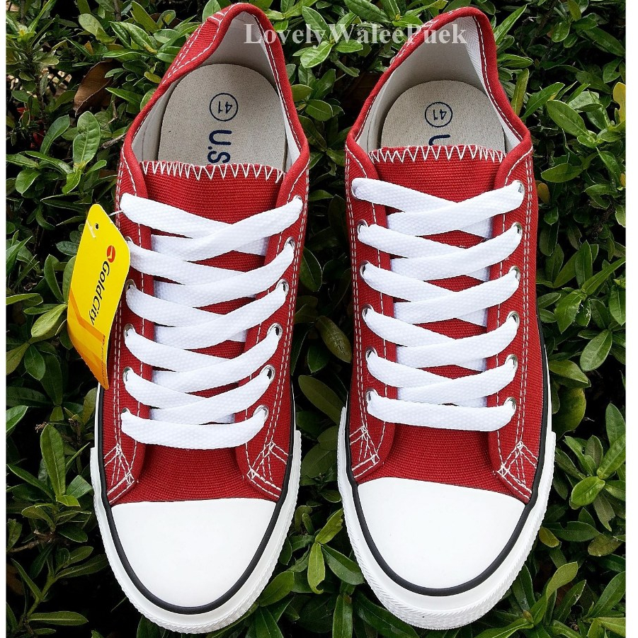 GoldCity1207-๑/๒ รองเท้าผ้าใบแฟชั่นใส่ทนใส่ดี มีหลายสี พื้นนุ่ม (พร้อมส่ง!) Size 35-47มี19สี