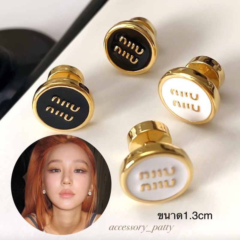 💛✨New ต่างหูกลม รุ่นมิว14 งานสวยตรงปกค่ะ มีสีขาวและดำค่ะ✨