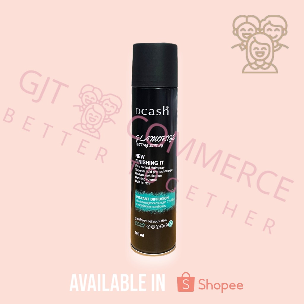 ดีแคช แกลมเมอไรซ์ เซตติ้ง สเปรย์ 400 มล. (Dcash Glamorize Setting Spray 400 ml.)