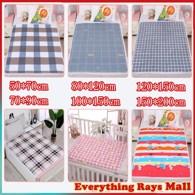 ผ้ารองฉี่3ชั้น ขนาด100x150cm/120x150cm สามารถซักด้วยเครื่องได้ เหมาะสำหรับผู้สูงอายุ ผู้ป่วยติดเตียง และสตรีมีประจำเดือน