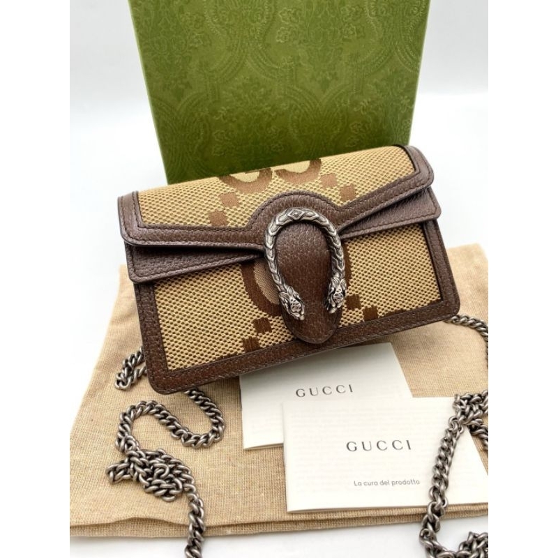 พร้อมส่ง🔥 กระเป๋าสะพาย น่ารัก #Gucci Dionysus Jumbo GG Super Mini Bag